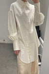 SWAYING/KNIT Double Collar Long Shirt SW211SZ48